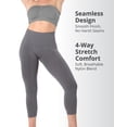 thumbnail image 4 of SlimMe Women's High-Waist Control Seamless Shapewear Leggings - Womens - Female, Medium, Heather Charcoal, 4 of 12