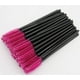 thumbnail image 1 of Nvzi 200 piezas de cepillos desechables para rímel de pestañas, para extensiones de pestañas, cejas y maquillaje (poste negro, cabeza roja rosa), 1 of 2