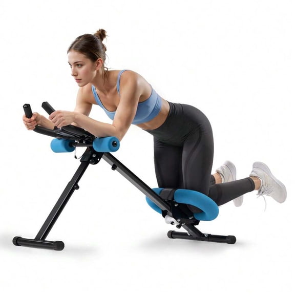 Ab Workout Equipment, Adjustable Ab Trainer Machine For Abs Workout At Home Gym, Foldable, Knee Protection, Abdominal Trainer For Stomach Workout
