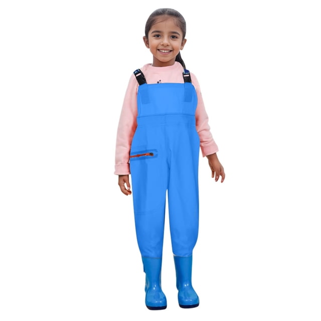 TZEWGL Cuissardes de Pêche Solides pour Jeunes, Imperméables, pour Chasse, Combinaison de Pêche avec Bottes pour Bébé, Sport de Plage, Taille 6-7T