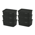 thumbnail image 2 of BAETEUY 6Pcs Plastic Storage Baskets with Lid - Handle Design Large Capacity Stackable Storage Container, 2 of 7