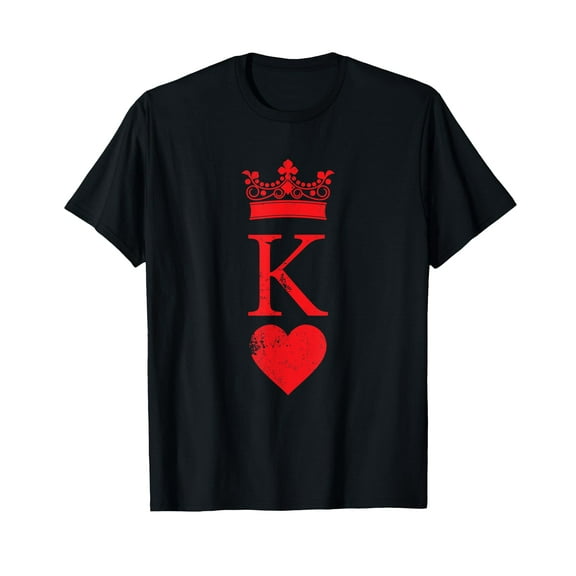 King of Hearts Halloween Costume Vintage Poker Cards King T-Shirt