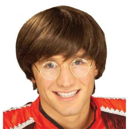 forum novelties men's 60's mod shag costume wig brown