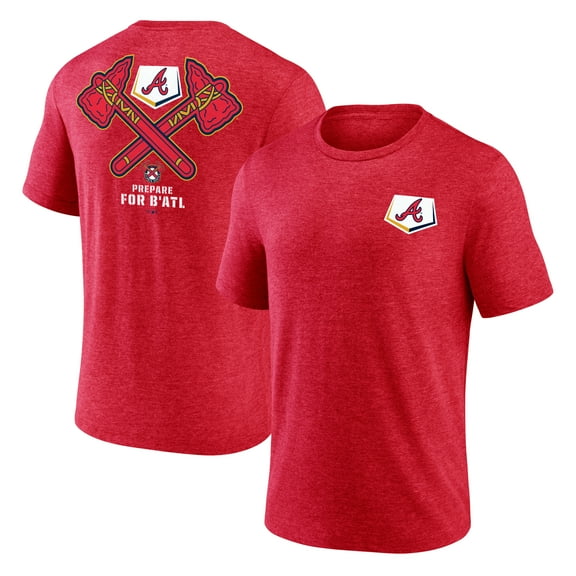 Men's Red Atlanta Braves BATL Tri-Blend T-Shirt