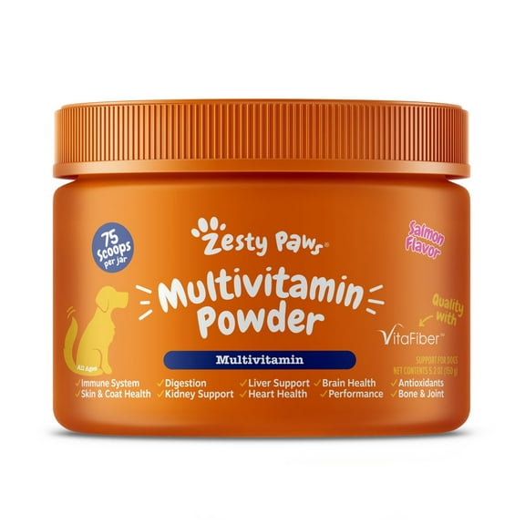 Zesty Paws Multivitamin Powder for Dogs, for Overall Wellbeing, 150g Jar