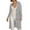 Light Gray*, variant on Women's Knitted Long Cardigan Sweater Long Sleeve Open Front Coat Soft Comfortable Loose Fit Fall Winter Outerwear Casual Layering Wear Holiday Trendy Tops
