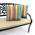 thumbnail image 4 of Jordan Manufacturing 18" x 18" Kodi Cornhusk Multicolor Stripe Square Outdoor Throw Pillow (2 Pack), 4 of 11