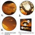 thumbnail image 3 of Designart "Sunset Bliss of African Safari Tree" Landscapes Framed Wall Art Decor - Country Black Tree Entryway Framed Wall Art, 3 of 6
