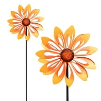 Alpine Corporation 85"H Sunflower Kinetic Wind Spinner Garden Stake