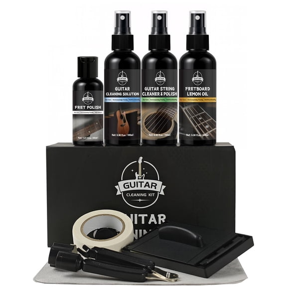 Kit de Limpieza para Guitarra DINGSEN Set de Mantenimiento de 8 Piezas