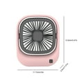 thumbnail image 3 of Moyic Ventilador portátil de mano de bajo ruido 2 engranajes ventiladores de aire de escritorio USB con soporte refrigeración de de verano al Electrodomésticos Rosado Moyic HA061213-02, 3 of 6