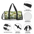 thumbnail image 5 of Bingfone Green Hawaii Palms Print Gym Duffle Backpack for Men Women,Travel Weekender Carry-On Bags with Detachable Back Pack Straps for Traveling Overnight Climb Sports, 5 of 7