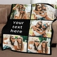thumbnail image 4 of Picture Blankets Customized, 10 Photos Customized Blanket, Custom Picture Blankets, Gifts for Sister Dad Mom Daughter Son A Blankets, 4 of 5