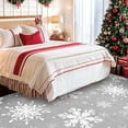 thumbnail image 3 of BLEUM CADE Christmas Snowflake 3x5 ft Area Rug,Non-slip Machine Washable Area Rug for Christmas Decorations Living Room Bedroom,Gray, 3 of 8