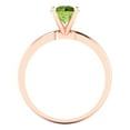 thumbnail image 4 of Clara Pucci 14K Rose Gold 1ct Peridot Solitaire Ring for Women, 4 of 8