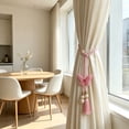 thumbnail image 6 of Pathside Pink Curtain Tiebacks, 19.7in Butterfly Pearl Rope for Window Drapes, Sheer Curtain Holdbacks Decor, 6 of 7