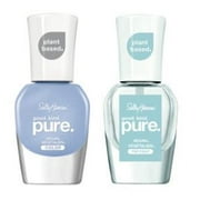 (Bundle) Sally Hansen Good.Kind.Pure. Nail Polish, Crystal Blue, 10ml and Sally Hansen Good.Kind.Pure. Top Coat Nail Polish, 10ml
