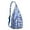 Blue, variant on Boho Starfish Sling Backpack – Tropical Ocean-Inspired Hiking Daypack with Watercolor Starfish and Seashells Design, Lightweight Waterproof Travel Bag for Beach, Camping, and Outdoor Use