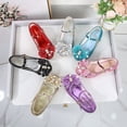thumbnail image 2 of Zapatos de cuero para niña con tacón alto y lazo de diamantes de imitación, modelo princesa, zapatos de cristal con lentejuelas para niñas, 2 of 6