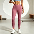 thumbnail image 5 of ATENAR Leggings for Women,Leggings for Women Tummy Control,Solid,Casual,Soft,Stretch Fabric,Pink,M, 5 of 7