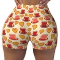 thumbnail image 2 of Lsque Cups of Tea Pattern High Waisted Biker Shorts for Women-Tummy Control Fitness Athletic Workout Running Yoga Gym Shorts,Moisture-Wicking-XX-Large, 2 of 9