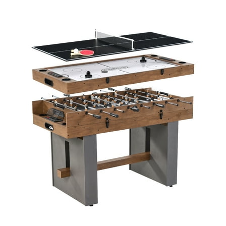 Combo Game Table – Foosball, Air Hockey, Table Tennis & More – Multi Game Table for Home or Game Room by Barrington Billiards