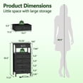 thumbnail image 3 of Tall Night Stand with Charging Station, 4 Drawer Dresser with Storage Shelf, 33 Inch Side Table, Fabric End Table for Closet, Entryway, Dorm, Bedside Furniture, 3 Ways to Use, Black Oak, 3 of 18