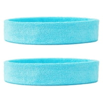 Unique Bargains 2 Pcs Sky Blue Sweatbands Sports Headband Mens Sweatband