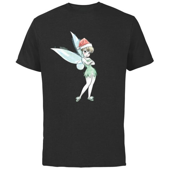 Disney Peter Pan Tinker Bell Holiday - Short Sleeve Cotton T-Shirt for Adults - Customized-Black