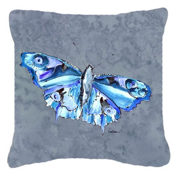 Carolines Treasures  Butterfly On Gray Indoor & Outdoor Fabric Decorative Pillow