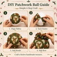 thumbnail image 5 of Aoznliie Christmas Ornament Kits, DIY No Sew Patchwork Ball Craft Set, Christmas Crafts for Adults Tree Holiday Decor,4x4 Inch, 5 of 7