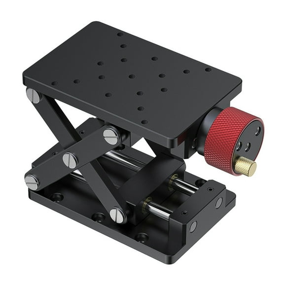 Aluminum Alloy Precise Manual Lift Platform Lab Jack Elevator Scissor Type Lifting Travel 55mm