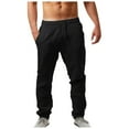 thumbnail image 1 of Pantalons pour Hommes Chino Cargo Mode Coton Lin Pantalons Décontractés devant Plat Été Respirant, 1 of 6