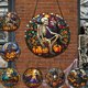 thumbnail image 1 of Fiudx Letrero Colgante de Calavera Acrílica, Efecto Luminoso, Exquisita Decoración de Halloween, Ligero y Fácil de Colgar, para Uso En Interiores y Exteriores, Perfecto para Fiestas y Eventos, Tamaño, 1 of 7