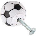 thumbnail image 3 of 6 Pack Silverline Cabinet Boy Child Drawer Knobs 1-1/4" Sports Dresser Wardrobe Room Decoration Soccer, 3 of 5
