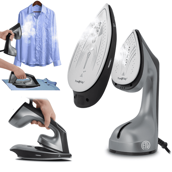 1600W True & Tidy Gray XL Iron and Steamer with Digital Screen and Detachable Ironing Plate