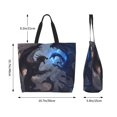 thumbnail image 5 of Yiaed Black And Blue Lightning Dragon Print Handbag for Women Tote Purse Shoulder Bag Large Fashion Hobo Purse Handbag Shopping Tote, 5 of 5