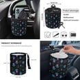 thumbnail image 5 of Jeiento Paw Print Car Front Seat Cover Set with Armrest Cover Pad Steering Wheel Cover Seat Belt Pads Garbage Can Air Vent Pouch Rearview Mirror Cover Coasters Keychain, 12 Pieces Auto Accessory, 5 of 7