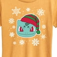 thumbnail image 3 of Pokémon - Bulbasaur Snowflakes - Women's Short Sleeve Graphic T-Shirt, 3 of 6