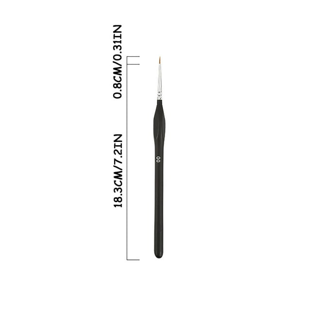 Fiudx Bolígrafo de Punta de Gancho, Punta de Nailon de Alta Absorción, Mango de Madera Cómodo, Apto para Acuarela y Pintura Al Óleo, Pincel Profesional, Multiusos, Juego de 1 Pieza.