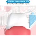 thumbnail image 4 of Cepillo de dientes en forma de U, paquete de cabeza de cepillo de dientes redondeado para niños, 4 of 5