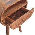 thumbnail image 6 of Lesuto Honey Caramel Circular Bedside with Open Slot - Modern, Wood, 6 of 10