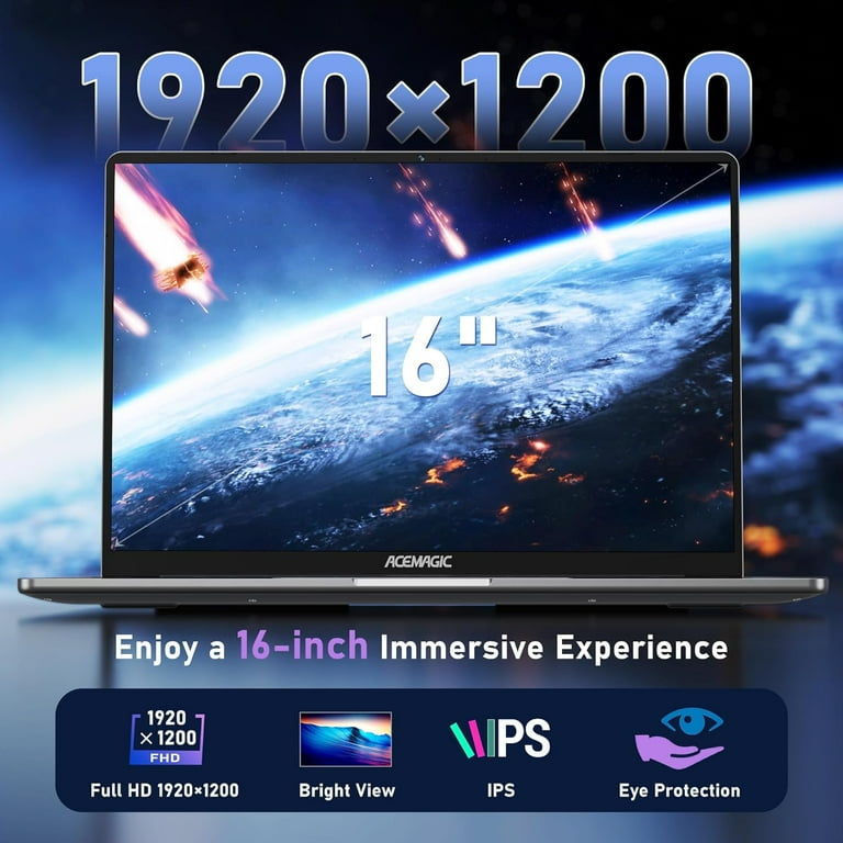 Laptop Computer 16-inch IPS with Intel N95 16GB DDR4 512GB M.2