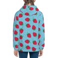 thumbnail image 6 of Rocae Strawberries for Zip Up Hoodies for Teen Sweatshirt with Hood-Small, 6 of 6