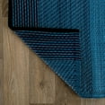 thumbnail image 4 of World Rug Gallery Contemporary Stripe Shade Reversible Recycled Plastic Outdoor Picnic Mat, Camping Rug, RV Rug - BLUE 3'3"x5', 4 of 9