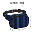thumbnail image 2 of The Double-Layer Waist Bag Features A 6.3×9.1×2.8in Nylon Zipper And A Pull With A Zipper Compartment Darkblue Stripe_3, 2 of 8