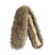 thumbnail image 1 of Tela de piel sintética, versátil tela para cuello de mujer, ideal para confeccionar suéteres de invierno Marrón grisáceo 70 cm x 13 cm, 1 of 9