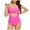 0#Gray, variant on Women's One-piece Cutout Swimsuit Classic Hollow Back Strap Pleated Belly-covering Slimming Swimsuit Hot Pink