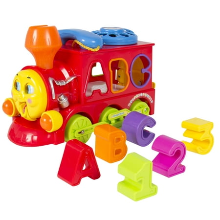 Best Choice Products Bump and Go Action Learning Train Lights and Music Block Letters Shape (Best Music To Train To)