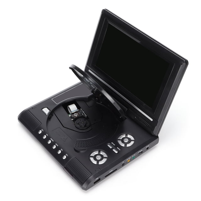 Reproductor de DVD Portátil de 7 Pulgadas/85 Pulgadas 234x480xRGB Píxeles Reproductor de CD y DVD HD con Función de TV Analógica Rotación de 270 Lector de Disco U con